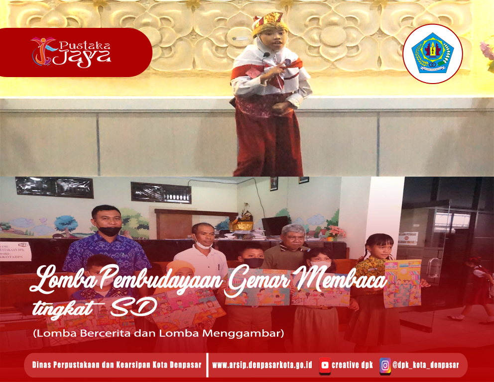 Lomba tingkat SD pada kegiatan Pembudayaan Gemar Membaca tingkat Daerah Kabupaten/Kota dalam rangka memeriahkan Hari Kunjung Perpustakaan dan Bulan Gemar Membaca Tahun 2022